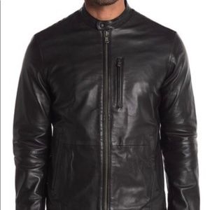 John Varvatos Leather Jacket Men's Large